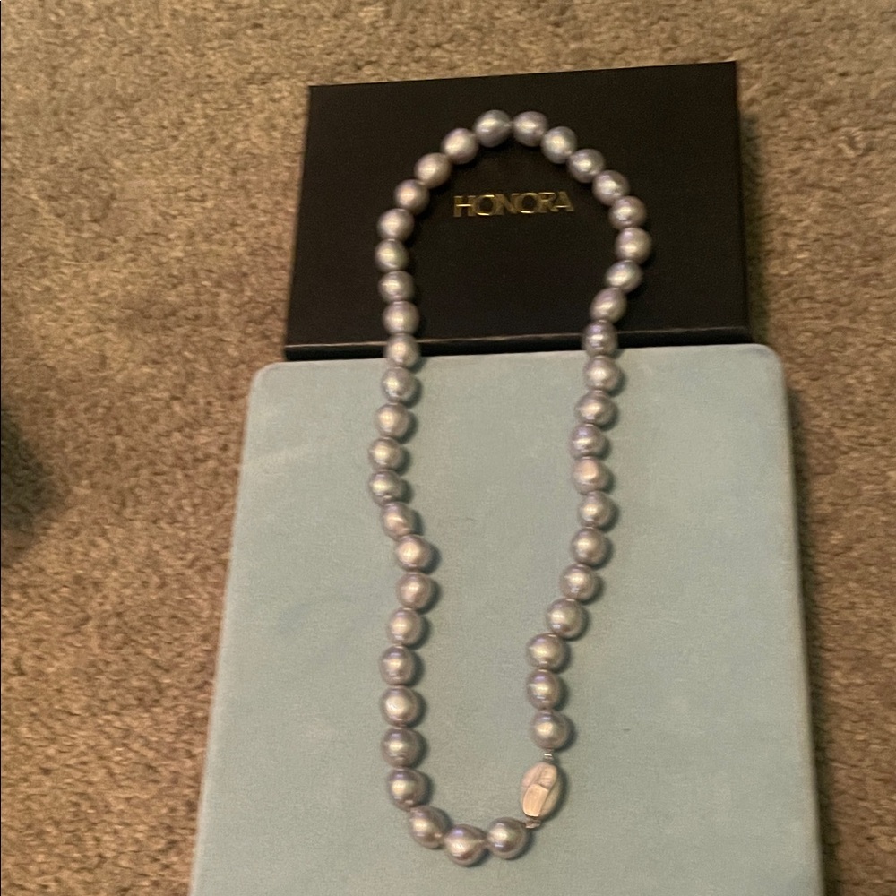 Honora Grey Freshwater Pearls with sterling Silver Clasp 925
